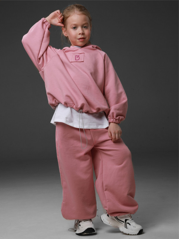 Костюм с брюками Oversize (розовый)